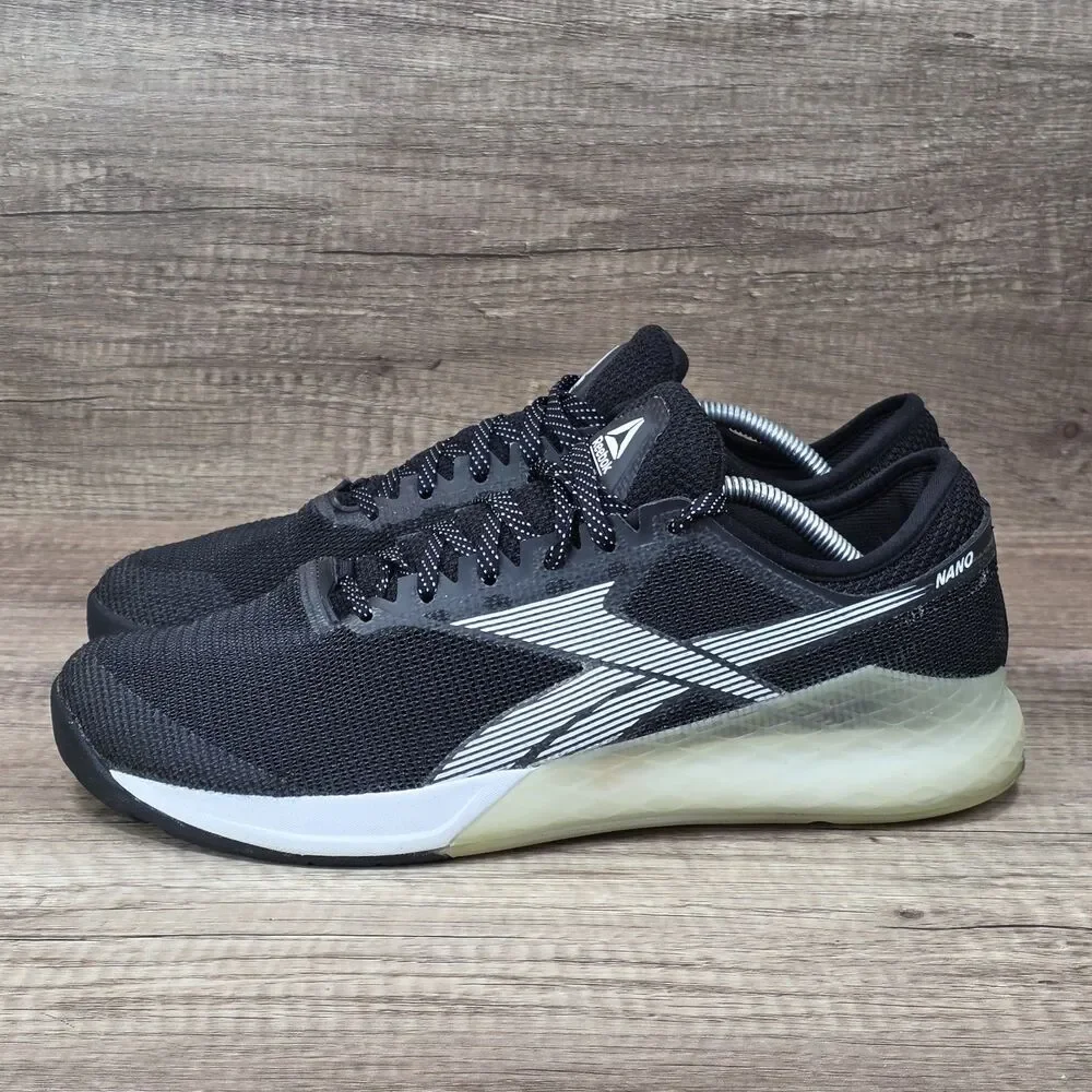 Reebok Nano 9 Men's Size 12.5 Black White Crossfit Athletic Shoes FU6826